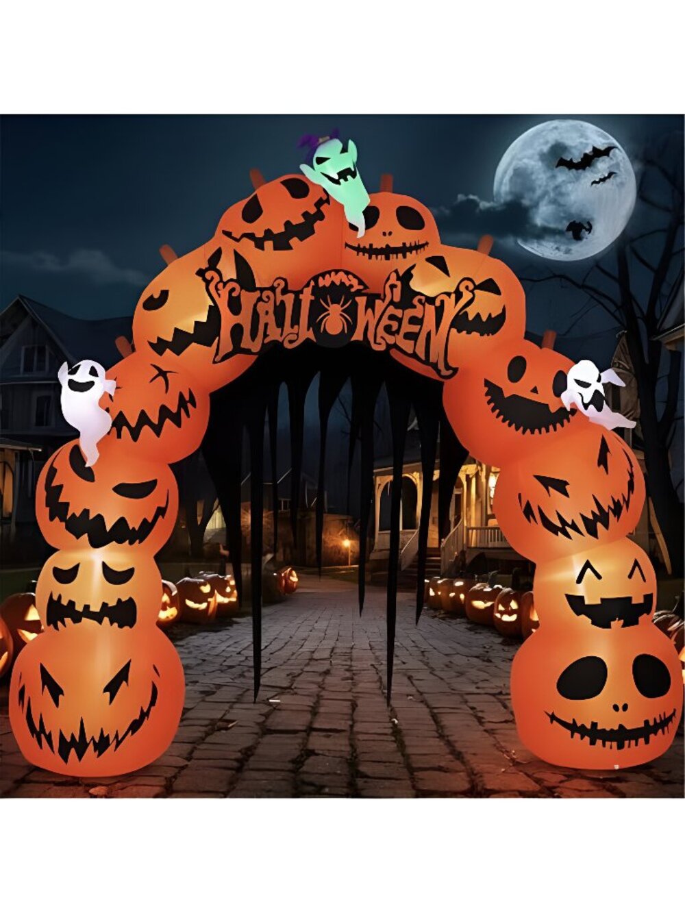 10FT Halloween Inflatables Pumpkin Archway